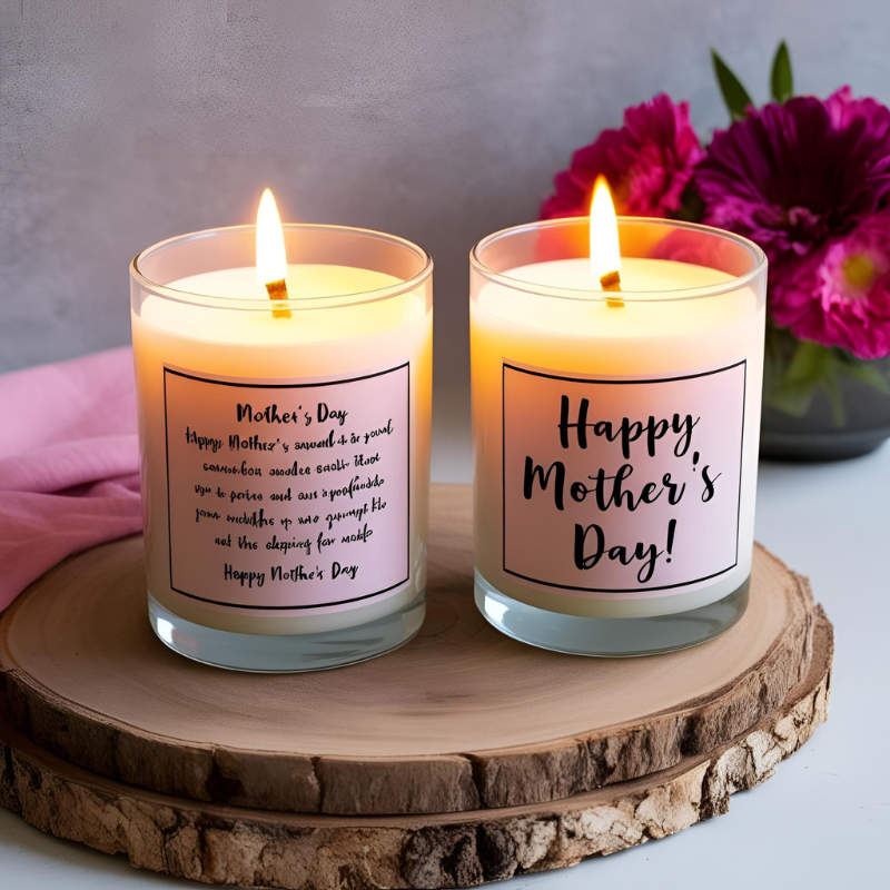 Velas personalizadas día de la madre, idea para regalos madres y mamas. Regalos originales para el Día de la Madre hechos con el corazón